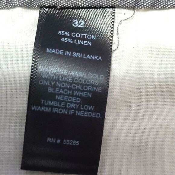 Express Gray Linen Blend Classic Fit Summer Boardwalk Shorts - Picture 8 of 10